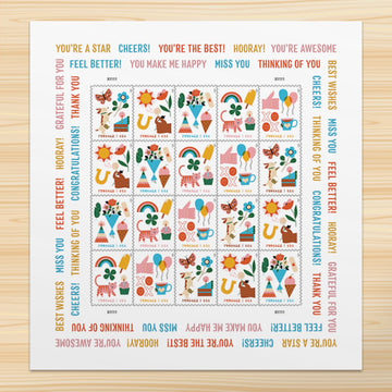 US Stamps 2023 SC#5803 - 5807 Thinking of You Forever Stamps (A version of 20) VF MNH