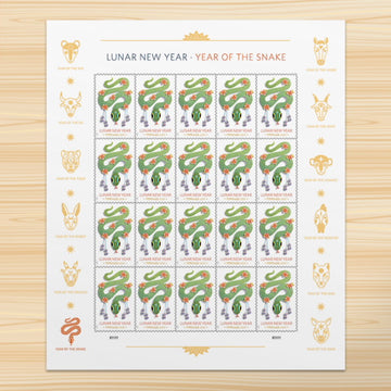 US 2025 SC#5952 - Lunar NewYear: Year of the Snake Stamps - Sheet of 20 - MNH