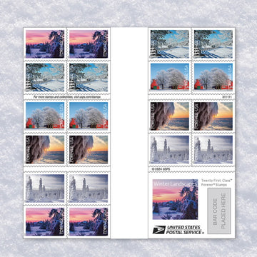 NEW ! US Stamps - 2025 SC#6038 - 6041 - Winter Landscapes Forever Stamps - MNH