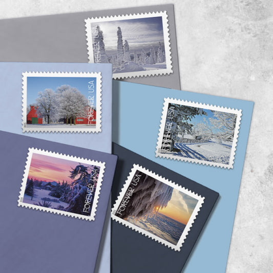 NEW ! US Stamps - 2025 SC#6038 - 6041 - Winter Landscapes Forever Stamps - MNH