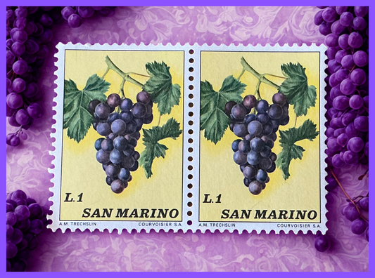 San Marino 1973 Fruits Stamp Series - Grapes Stamps - MNH OG