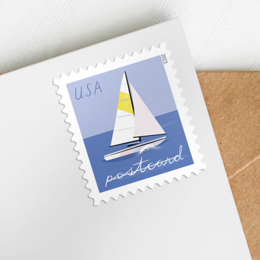 Sailboats Postcard Stamps