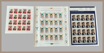 2023 US Complete Set of Postage Stamps - Full set of 26 stamp sheets - Mint Never Hinged (MNH) Original Gum (OG)