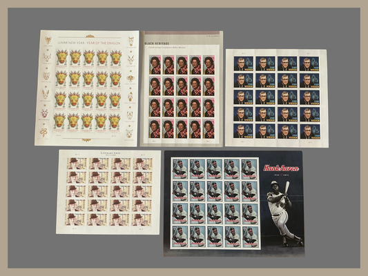 2024 US Complete Set of Postage Stamps - Full set of 38 stamp sheets - Genuine ! MNH OG