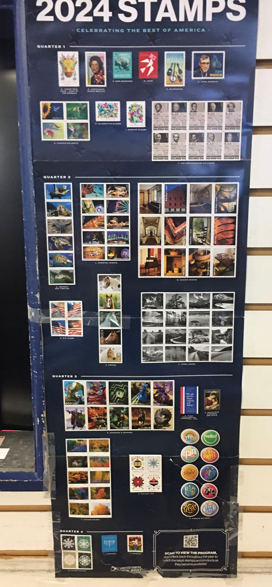 NEW ! The complete collection of US stamps for 2024 - 121 Stamps/Set - MNH Free Shipping