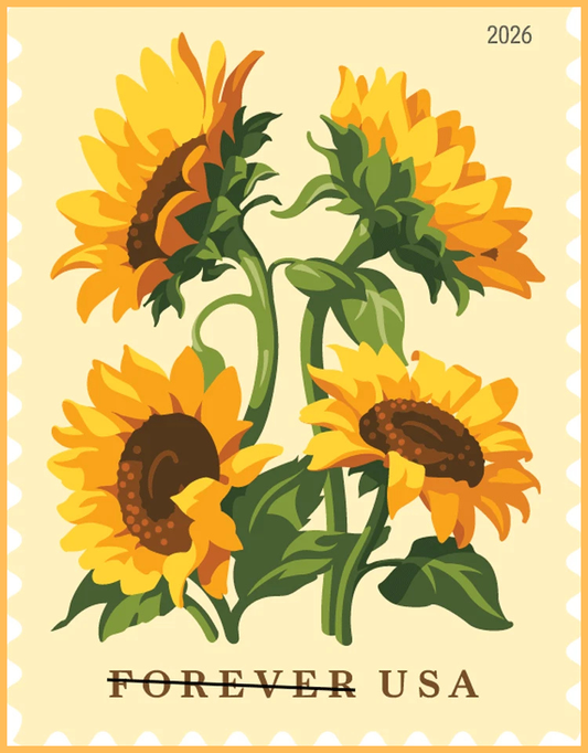 NEW! US Stamps - 2026 SC#6067 - Sunflowers Forever Stamps - MNH OG