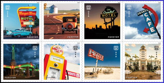 US Stamps - 2026 SC#6074 - 6081 - Route 66 Forever Stamps