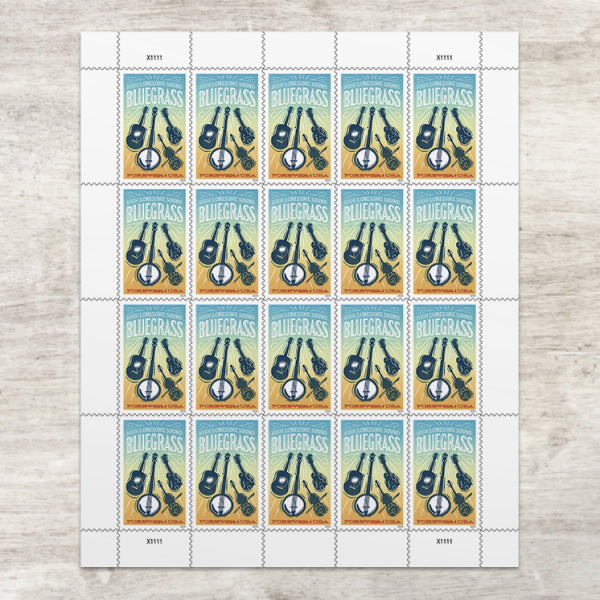 Bluegrass Music Stamps Sheet of 20