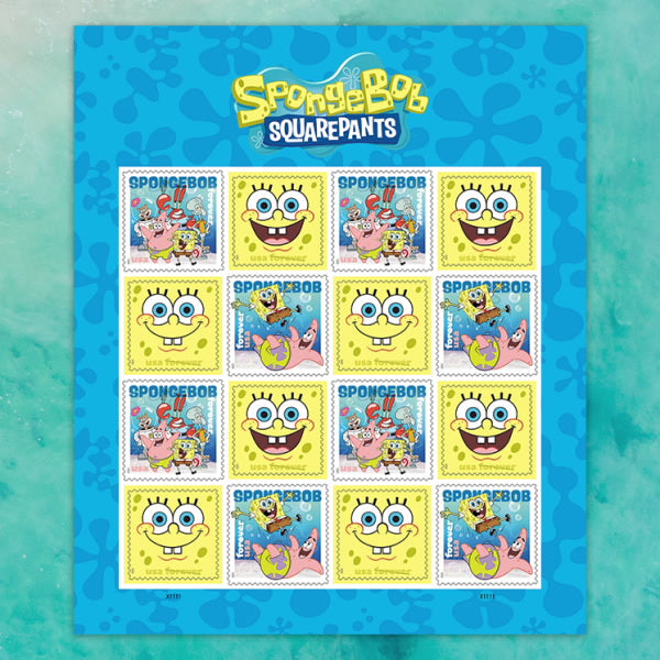 NEW ! US Stamps - 2025 SC#6025-6028 - SpongeBob Squarepants Forever Stamps - Sheet of 20 - OR - Block of 4 - MNH