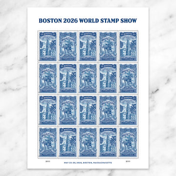 NEW ! US Stamps - 2025 SC#6029-6030 - Boston 2026 World Stamp Show Forever Stamps - Sheet of 20 - OR - Single Stamp MNH