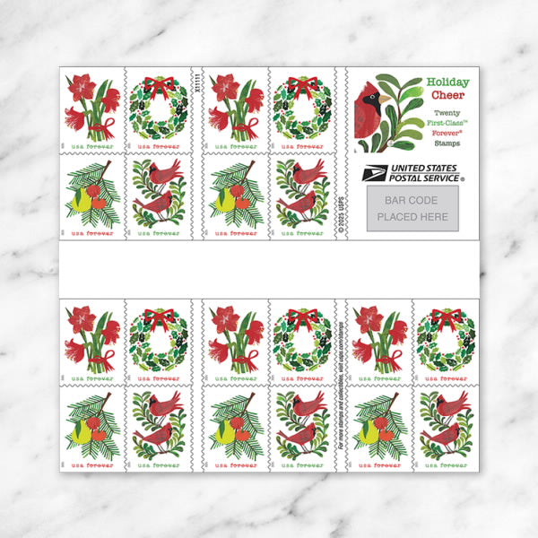 NEW ! US Stamps - 2025 SC#6033-6036 - Holiday Cheer Forever Stamps - MNH