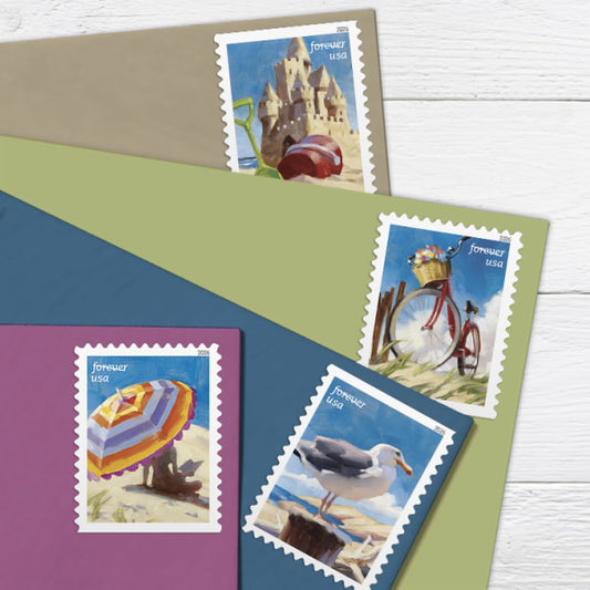 US Stamps - 2026 SC#6070-6073a - A day at the Beach Forever Stamps