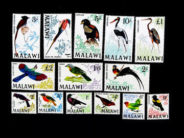 British Malawi bird stamps - SC# 95 -109 Mint OG NH - Free Shipping