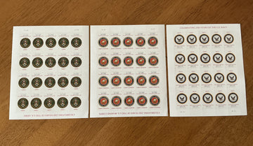 US Stamps - 2025 SC#6010-6012 - US Army, Navy, Marine Corps - 250th Anniversary - Forever Stamps - Sheet of 20 - MNH
