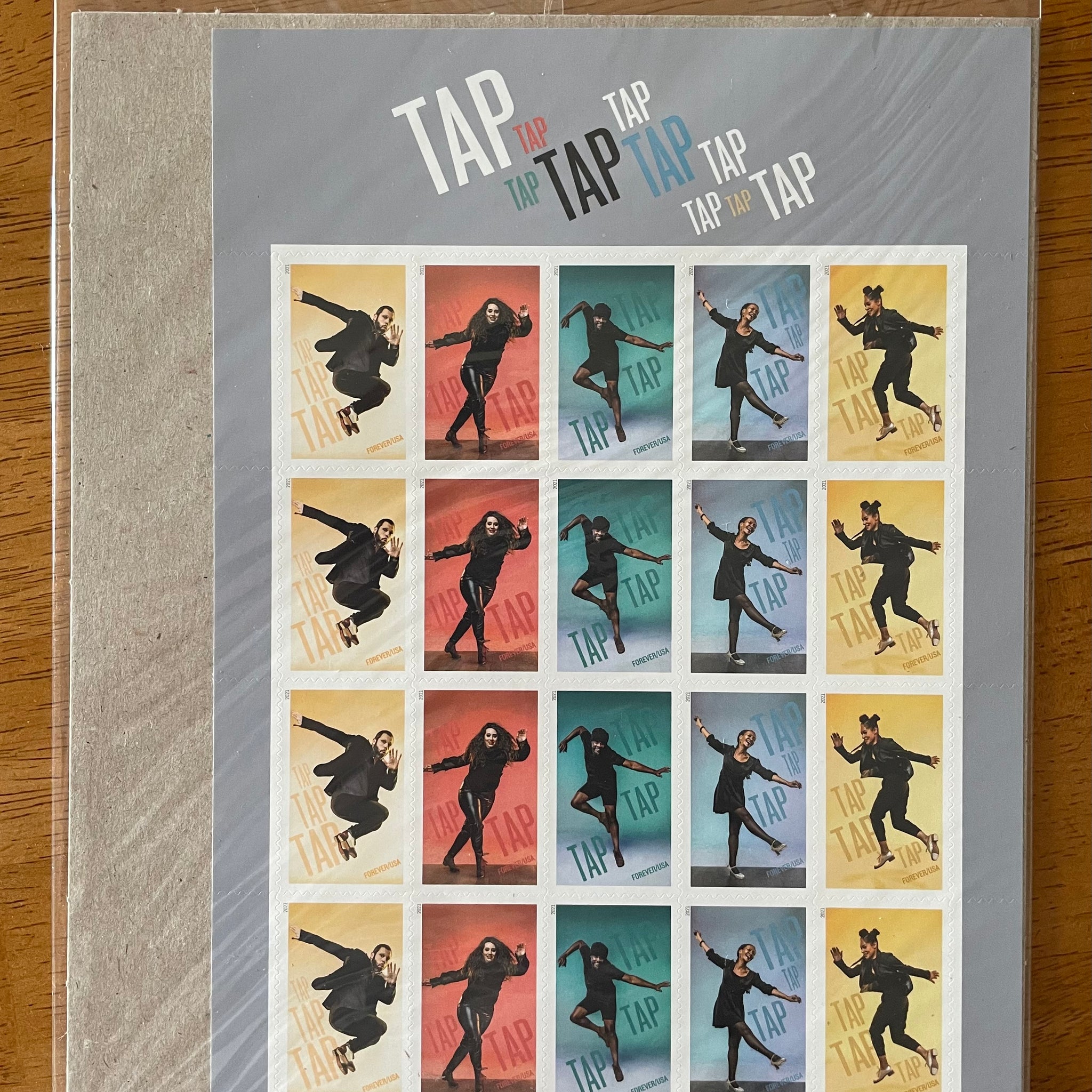 US 2021 SC#5609-5613 TAP DANCE Stamps ( Sheet of 20 Stamps) MNH VF Official cardboard seal