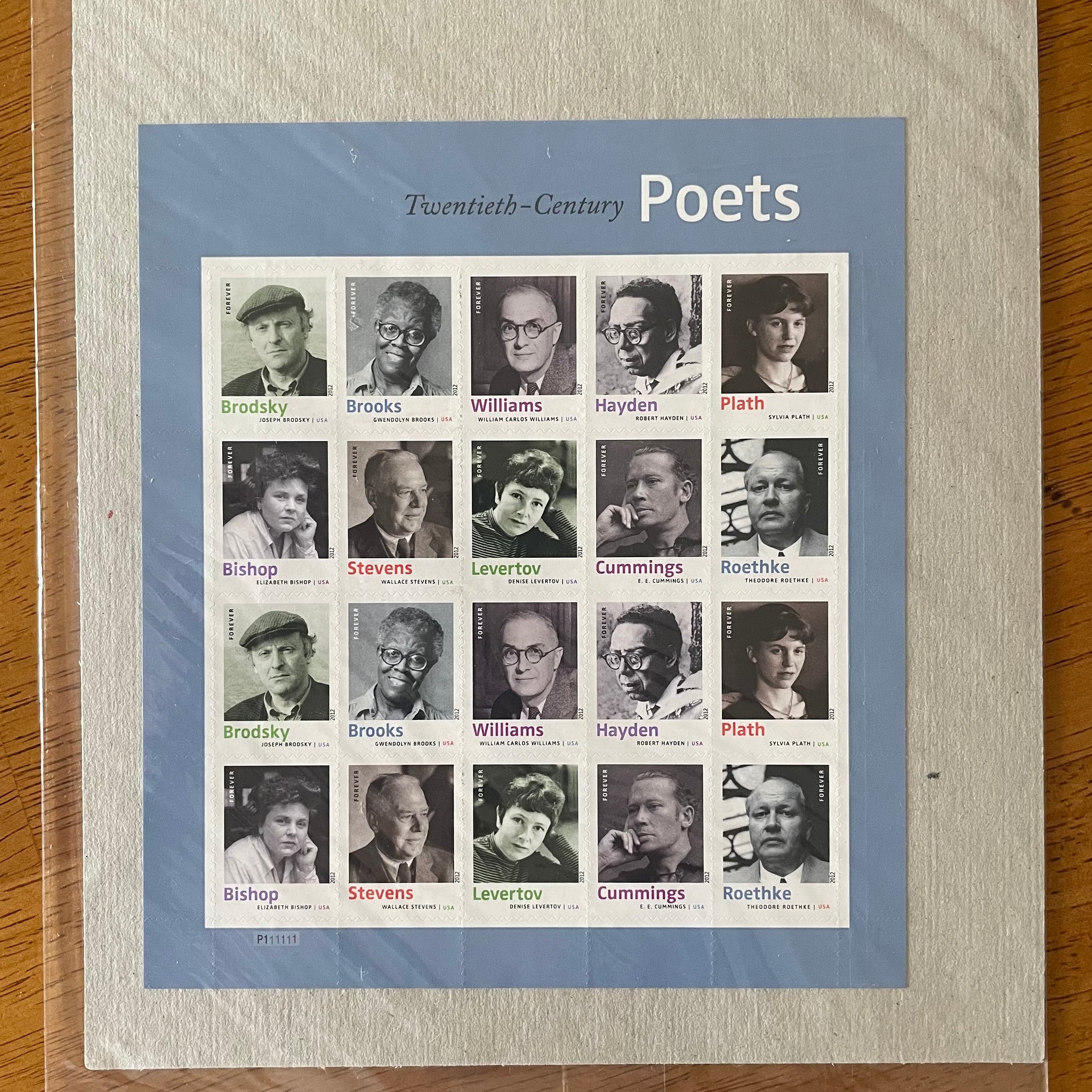 US 2012 SC#4654-4663 Twentieth Century Poets Stamps ( Sheet of 20 Stamps) MNH VF Official cardboard seal