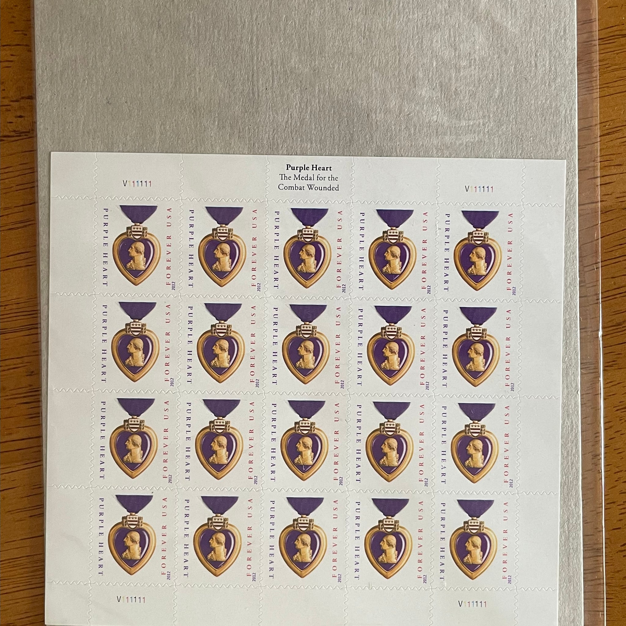 US 2012 SC#4704 Purple Heart Stamps ( Sheet of 20 Stamps) MNH VF Official cardboard seal