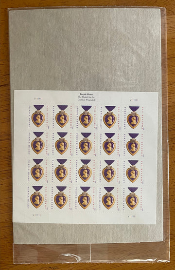 US 2012 SC#4704 Purple Heart Stamps ( Sheet of 20 Stamps) MNH VF Official cardboard seal