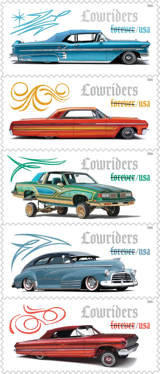 NEW! US Stamps - 2026 SC#6062 - 6066 - Lowriders Forever Stamps - Sheet of 15 - MNH OG